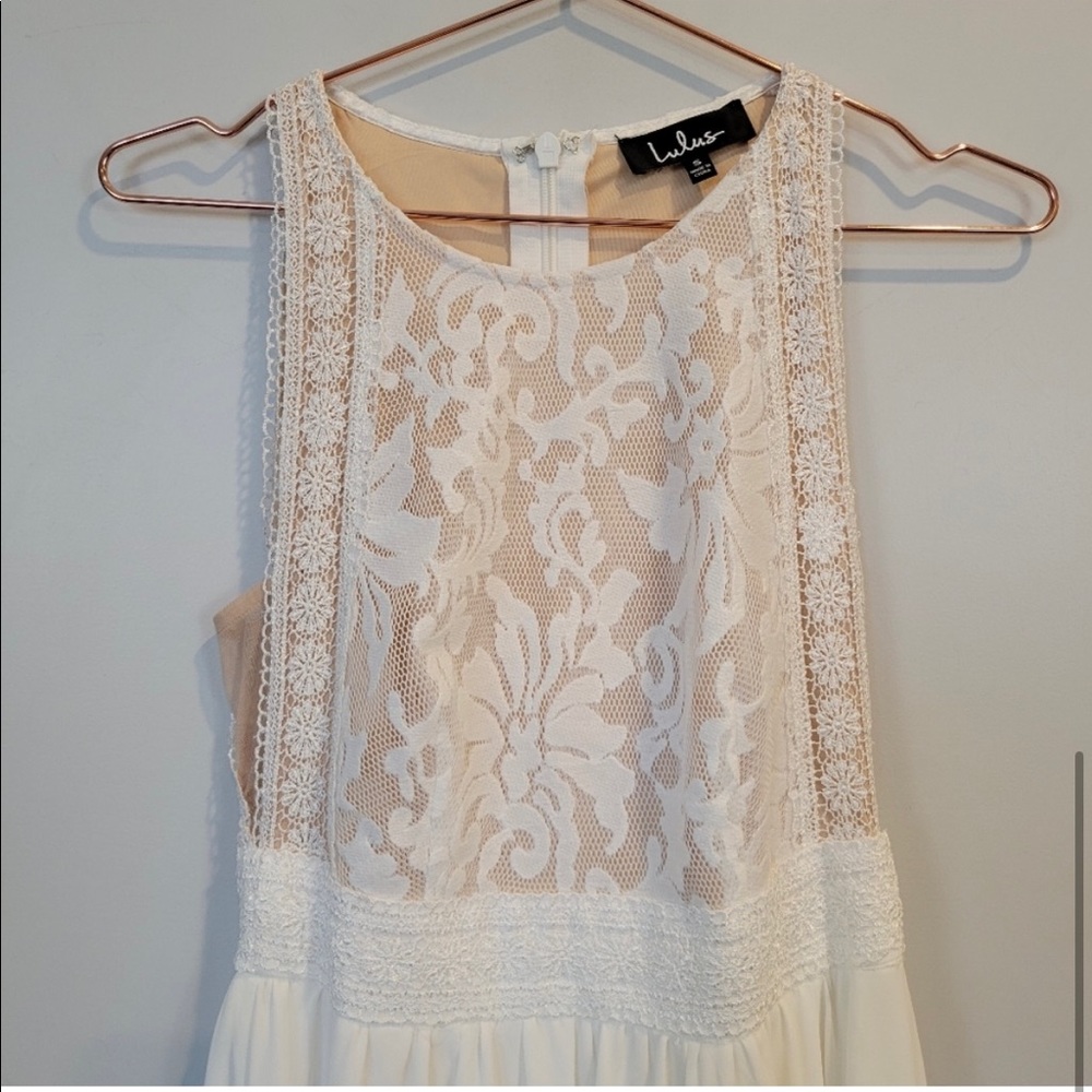 Lulu's Forever and Always White Maxi Dress Small - Picture 6 of 16